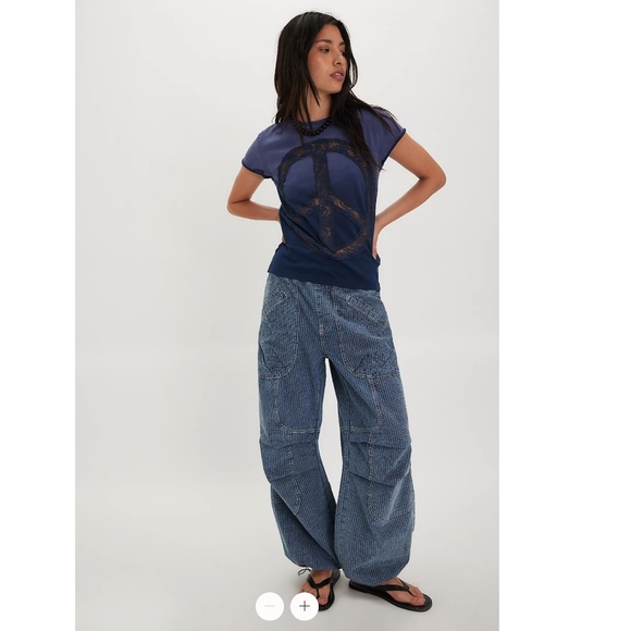 Free People x Tricia Fix Love Lace Tee *NWT* - Picture 3 of 6